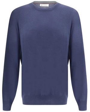 Brunello Cucinelli クルーネック セーター - ブルー