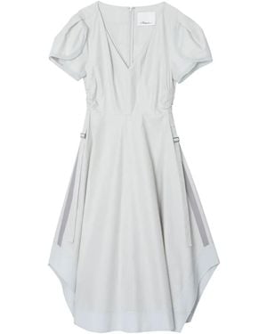 3.1 Phillip Lim Puff-Sleeve Asymmetrical Dress - White