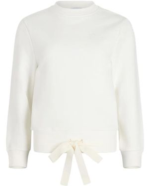 Patou Logo-Embroidered Organic Cotton Sweatshirt - White