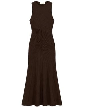 Cult Gaia Fen Pleated Midi Dress - Brown