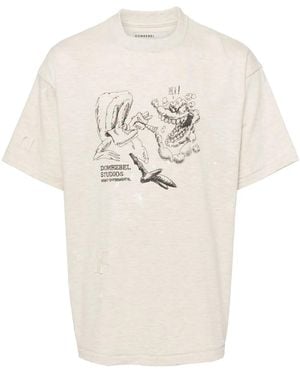 DOMREBEL Giggles T-Shirt - Natural