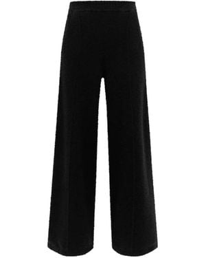 Laneus Bouclé-Knit Palazzo Pants - Black
