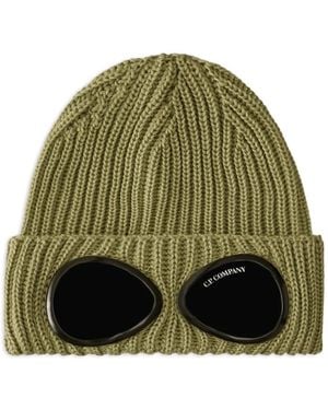 C.P. Company Gerippte Beanie Mit Goggle-Detail - Grün