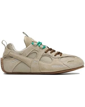 HIDE & JACK Laced Panelled Trainers - White