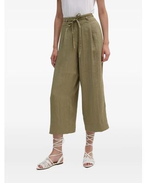 DKNY Tie-Waist Pleated Trousers - Green