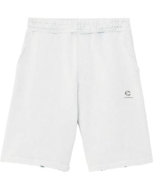 CAMPERLAB Shorts Sportivi Con Frange - Bianco