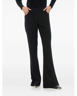 Balmain Rhinestone-Embellished Flared Trousers - Black