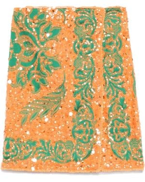 Etro Sequin Mini Skirt - Yellow