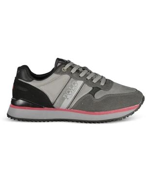 U.S. Grand Logo-Print Trainers - Grey