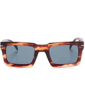 David Beckham Horn-Effect Rectangle Sunglasses - Blue