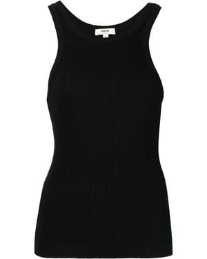 Agolde Bailey Round Neck Tank Top - Black
