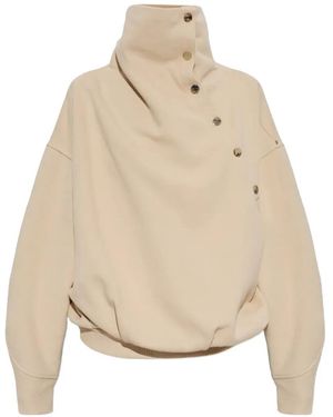 Sportmax Aerosi Sweatshirt Mit Knopfverschluss - Natur