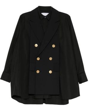 Sacai Doppelreihiges Oberteil - Schwarz