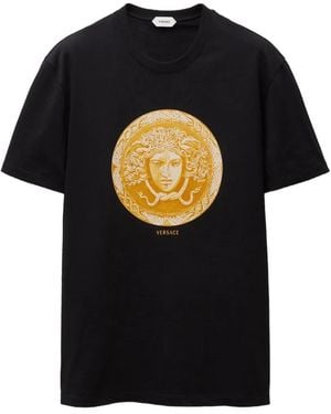 Versace Printed Cotton-Jersey Slim T-Shirt - Black
