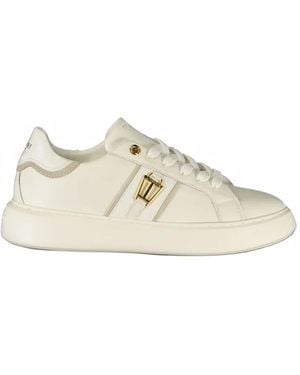 Twinset Logo-Plaque Platform Sneakers - White
