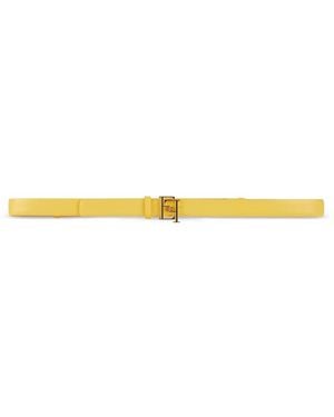 Elisabetta Franchi Cinturón Con Hebilla Del Logo - Amarillo
