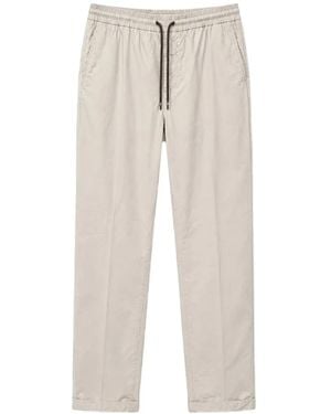 Mason's Drawstring-Waistband Pressed-Crease Pants - White
