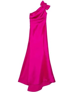 Amsale Drapiertes Mikado Abendkleid - Pink