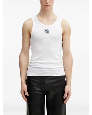 Vetements Round-Neck Tank Top - White