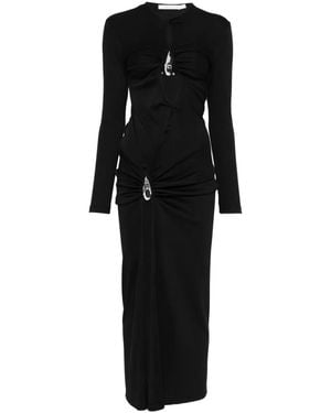 Christopher Esber Crystal-Pendant Open-Twist Midi Dress - Black