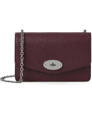 Mulberry Small Darley Leather Shoulder Bag - Purple