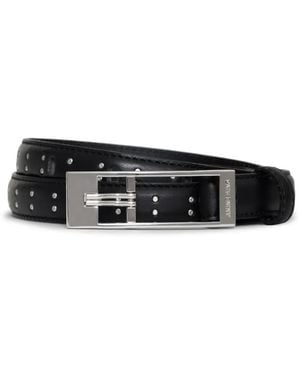 Anine Bing Elly Belt Studs Smooth Leather - White
