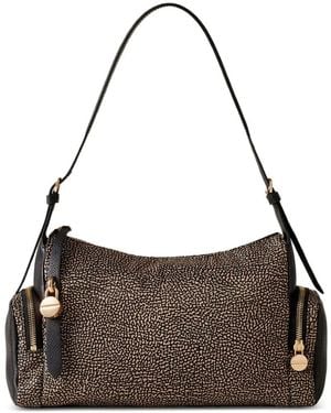 Borbonese Medium Op Naturale Shoulder Bag - Brown