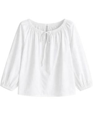 Liviana Conti Gathered Tie-Fastening Blouse - White