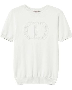 Twinset Oval T-Perforated T-Shirt - White