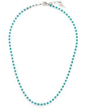 forte_forte Glass-Embellished Necklace - Blue