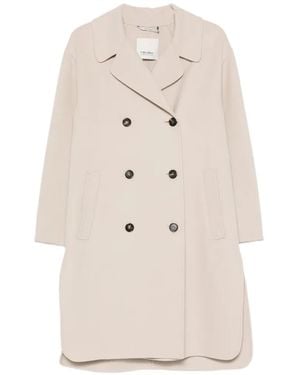 Max Mara Magnolia Double-Breasted Coat - White