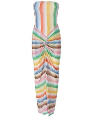 Missoni Twisted-Detail Zigzag Midi Cover-Up Dress - White