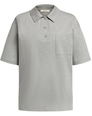 12 STOREEZ Pocket-Detail Polo T-Shirt - Grey