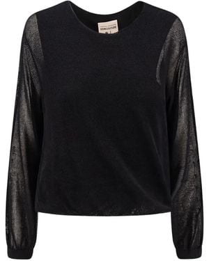 Semicouture Long-Sleeved Cotton Jumper - Black