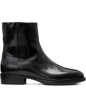 AllSaints Milton Zip Strap Boots - Black