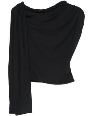 Axel 113 Tiana Twisted One-Shoulder Top - Black