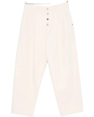 Moschino Wide-Leg Trousers With Pleated Front - White