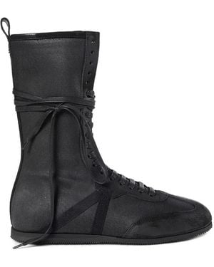 Ann Demeulemeester High-Tops Boxing Boots - Black