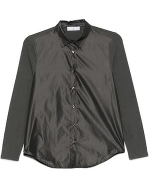 Whyci Camisa Con Paneles - Gris