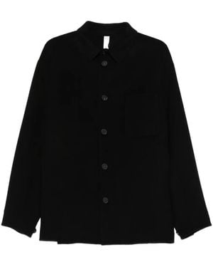 Hevò Sobrecamisa con botones - Negro