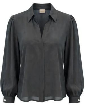Marella Camicia Emme Con Scollo A V E Maniche A Palloncino - Nero