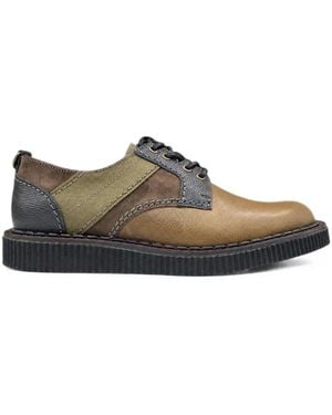 Nicholas Daley George Cox Rebel Panelled Lace-Up Derby Shoes - Brown