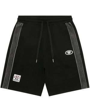 Aape By A Bathing Ape Side-Stripe Track Shorts - Black