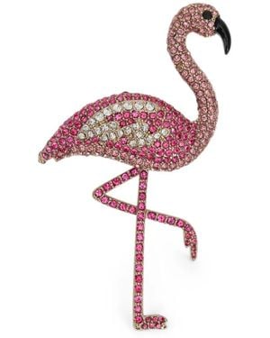 Weekend by Maxmara Flamingo Rhinestone-Embellished Brooch - Pink