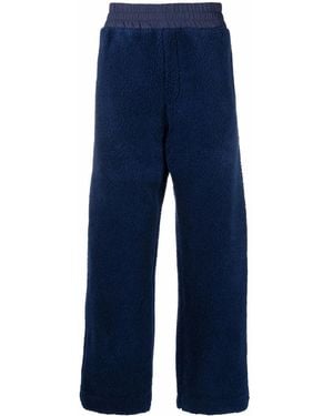 Fendi Fleece Straight-Leg Track Trousers - Blue