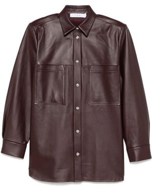 IRO Hemdjacke Aus Leder - Braun