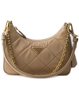 Prada Mini Sac Re-Edition Matelassé Re-Nylon - Natural