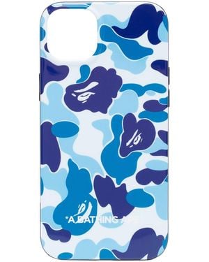 A Bathing Ape Abstract-Print Iphone 14 Plus Case - Blue