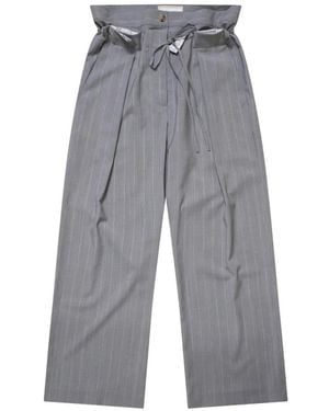 Litkovskaya Pinstripe Pleated Trousers - Grey