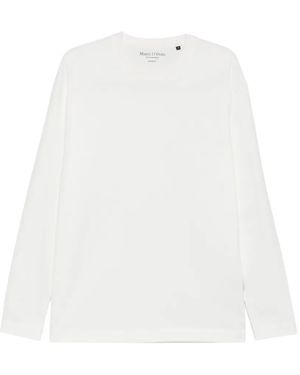 Marc O' Polo Logo-Embroidered Long-Sleeve T-Shirt - White